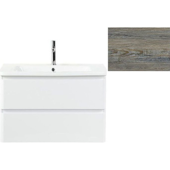 Тумба подвесная с раковиной BelBagno ALBANO-CER-1050-2C-SO-PS 105 см, Pino Scania, Цвет фасада: Pino Scania - фото 