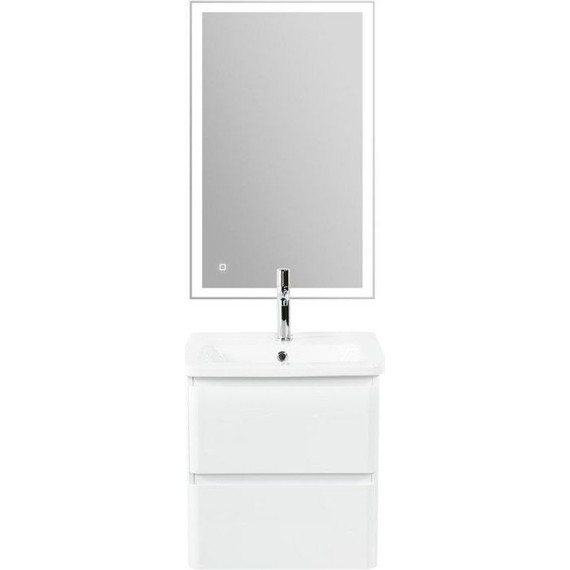 Тумба подвесная с раковиной BelBagno ALBANO-CER-500-2C-SO-BL 50 см, Bianco Lucido, Цвет фасада: Bianco Lucido - фото 5