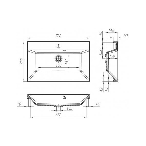 Тумба подвесная с раковиной BelBagno VITTORIA-700-2C-SO-BO-P 70 см, Bianco Opaco - фото 12