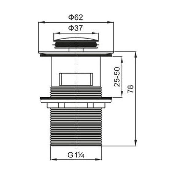 Донный клапан BelBagno BB-PCU-06-CRM - фото 2