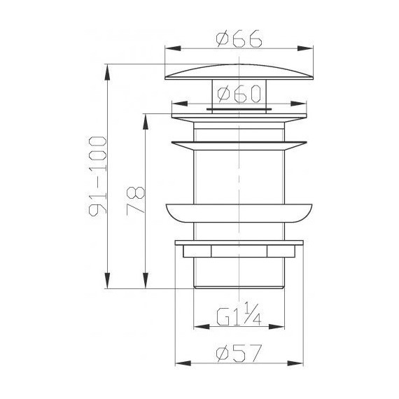 Донный клапан BelBagno BB-SC-NERO, чёрный матовый - фото 2