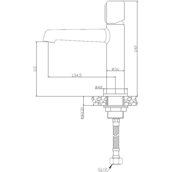 Смеситель для раковины BelBagno UNO-LVM-ORO, золото, Цвет производителя: золото - фото 2