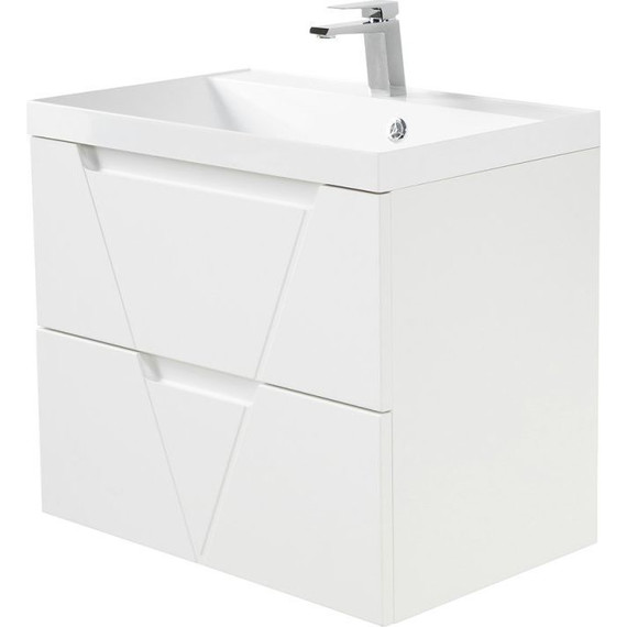 Тумба подвесная с раковиной BelBagno VITTORIA-800-2C-SO-BO-P 80 см, Bianco Opaco - фото 5