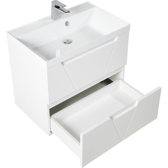 Тумба подвесная с раковиной BelBagno VITTORIA-800-2C-SO-BO-P 80 см, Bianco Opaco - фото 4