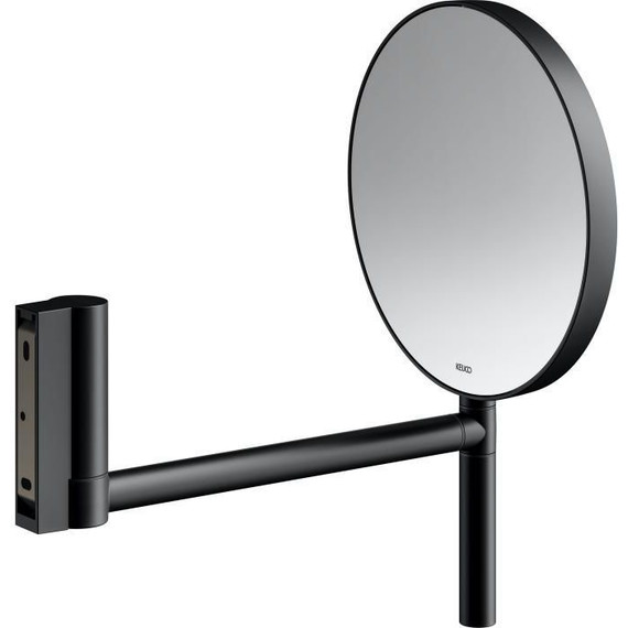 Зеркало косметическое настенное Keuco Plan 17649370002, цвет чёрный матовый - фото 