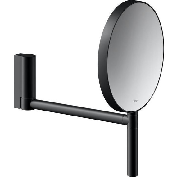 Зеркало косметическое настенное Keuco Plan 17649370002, цвет чёрный матовый - фото 2
