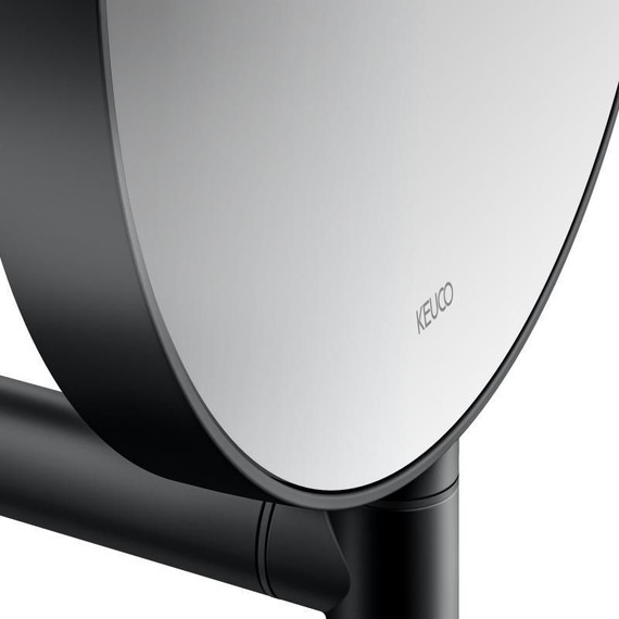 Зеркало косметическое настенное Keuco Plan 17649370002, цвет чёрный матовый - фото 8