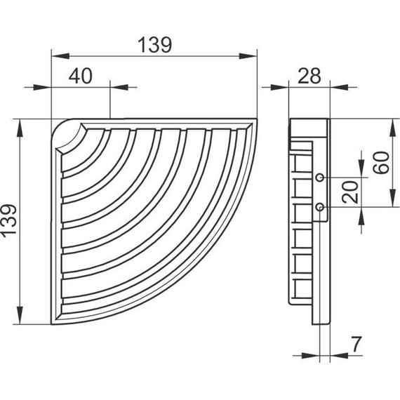 Мыльница угловая Keuco Seifenkorbe 24943010000 - фото 3