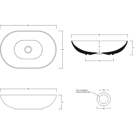 Раковина-чаша White Ceramic Balisong 60 см W0807OC, оранжевый матовый - фото 3