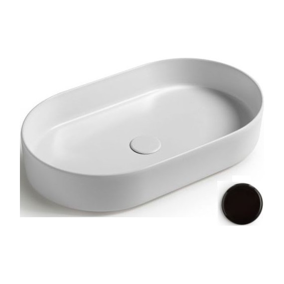 Раковина-чаша White Ceramic Blade 60 см W052705, черный матовый - фото 