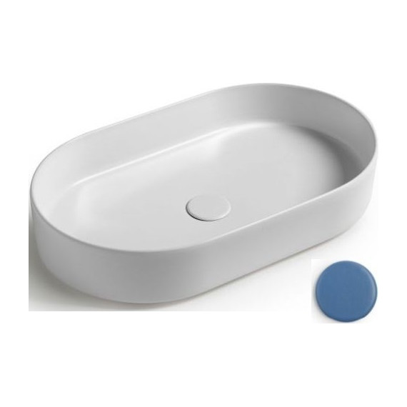 Раковина-чаша White Ceramic Blade 60 см W0527BD, синий матовый - фото 