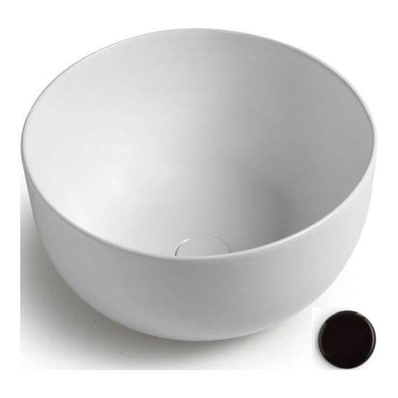 Раковина-чаша White Ceramic Dome 44 см W030705, черный матовый - фото 