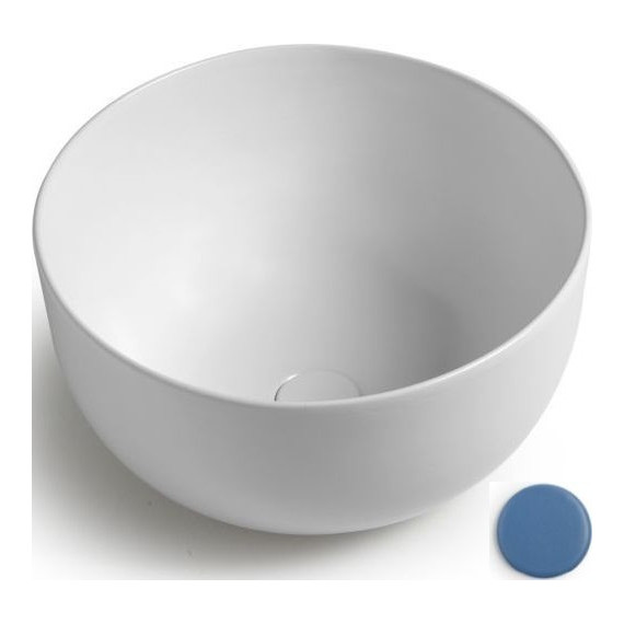 Раковина-чаша White Ceramic Dome 44 см W0307BD, синий матовый - фото 