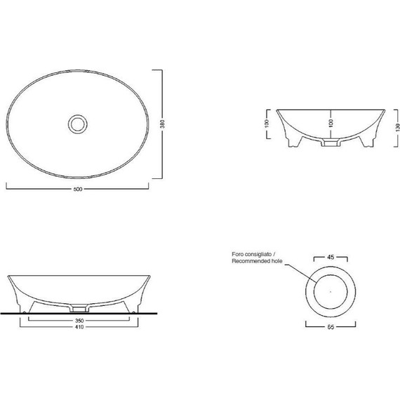 Раковина-чаша White Ceramic Idea 50 см W1020701 - фото 2