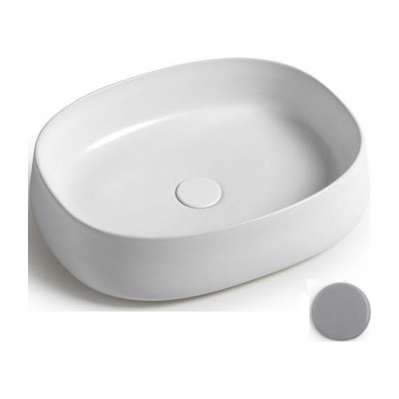 Раковина-чаша White Ceramic Jumper 50 см W0717FM, серый матовый - фото 