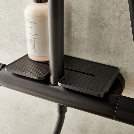 Душевая стойка с термостатом Jacob Delafon Metro E26589-BL, черный матовый - фото 6