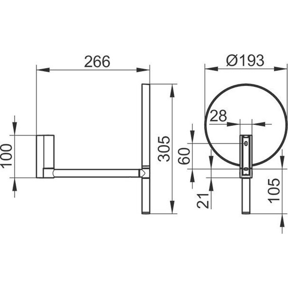 Зеркало косметическое настенное Keuco Plan 17649010002 - фото 12