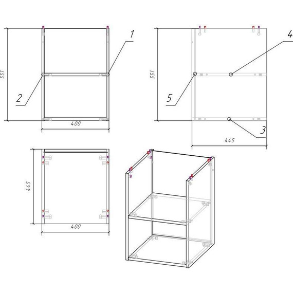 Модуль подвесной Cersanit Moduo 40 см MD-MOD40-SZ, дуб - фото 4