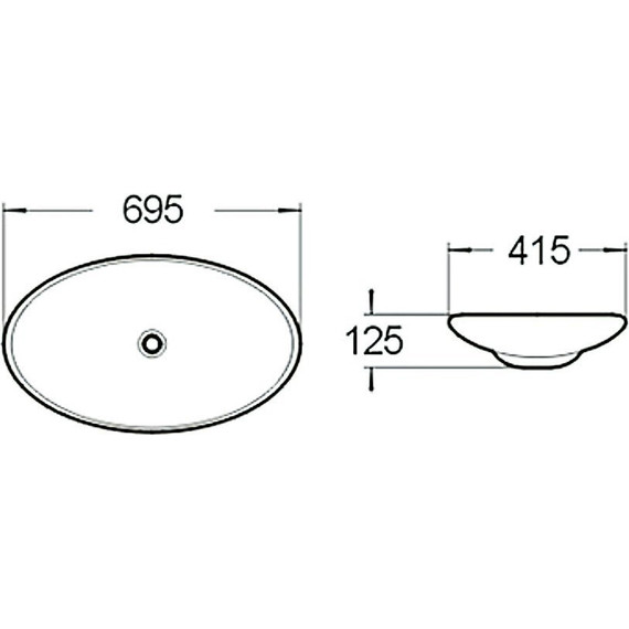 Раковина-чаша SantiLine 69 см SL-1031 - фото 2