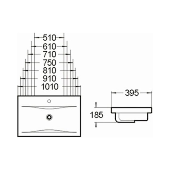 Раковина врезная на столешницу SantiLine 71 см SL-2101 (70) - фото 2