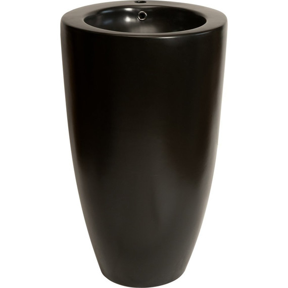 Раковина напольная SantiLine 50 см SL-4004MB, черный матовый - фото 