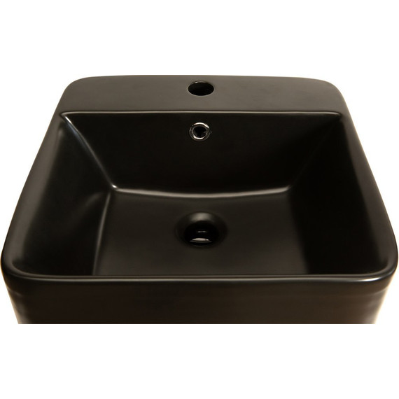 Раковина напольная SantiLine 42 см SL-4005MB, черный матовый - фото 3