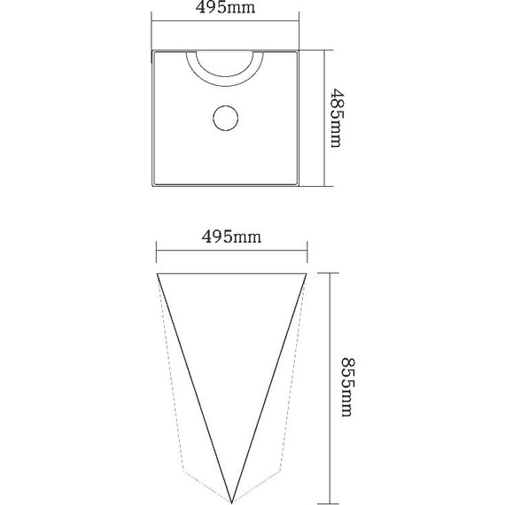 Раковина напольная SantiLine 49 см SL-4009 - фото 2