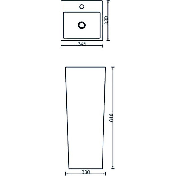 Раковина напольная SantiLine 34 см SL-4010 - фото 2