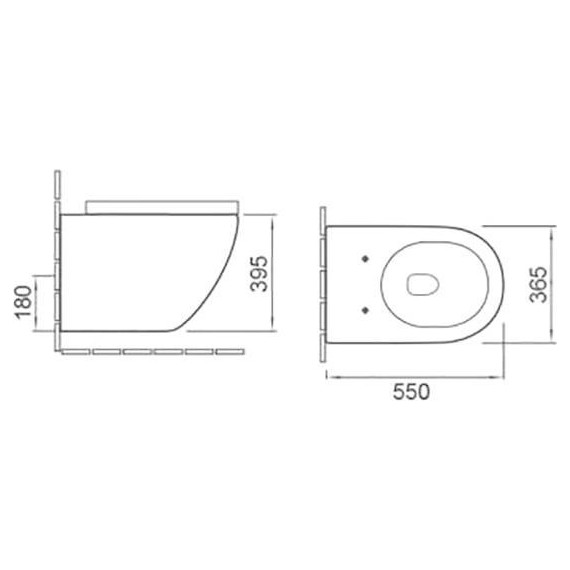 Унитаз подвесной безободковый SantiLine SL-5002MB с крышкой микролифт, черный матовый - фото 2