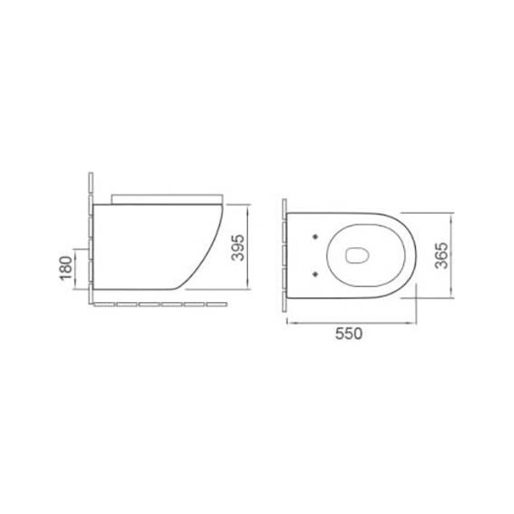 Унитаз подвесной безободковый SantiLine SL-5002 с крышкой микролифт - фото 5
