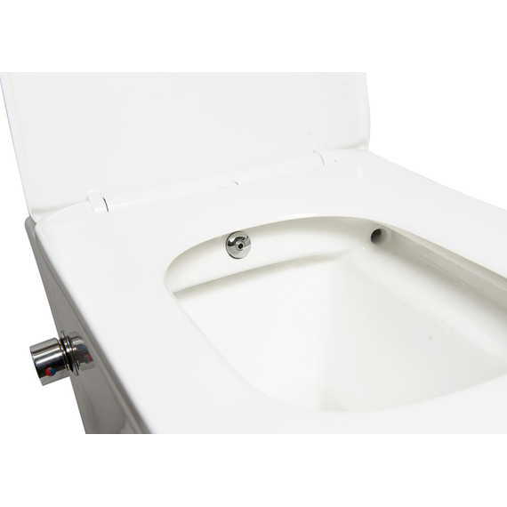 Унитаз-биде подвесной безободковый SantiLine SL-5004SM-BD с крышкой микролифт - фото 6