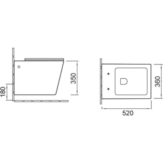 Унитаз подвесной безободковый SantiLine SL-5007MR с крышкой микролифт, красный матовый, Цвет производителя: красный - фото 3