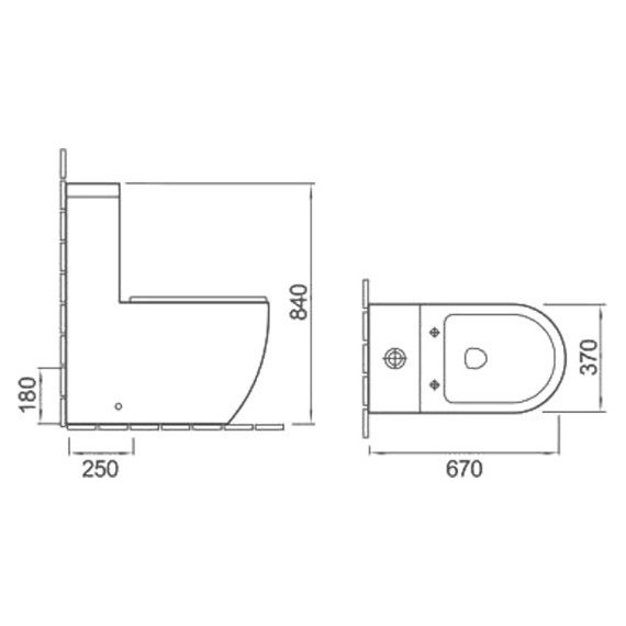 Унитаз-компакт безободковый SantiLine SL-5011 с крышкой микролифт - фото 2