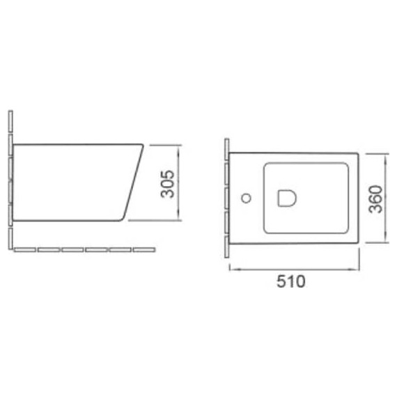Биде подвесное SantiLine SL-5054 - фото 2