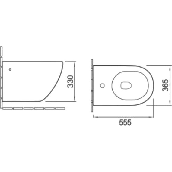 Биде подвесное SantiLine SL-5058MB, черный матовый - фото 2
