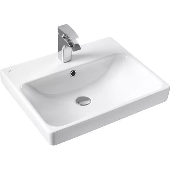 Тумба подвесная с раковиной Акватон Марти 55 см 1A263201MY010, белый глянцевый/дуб эндгрейн - фото 9