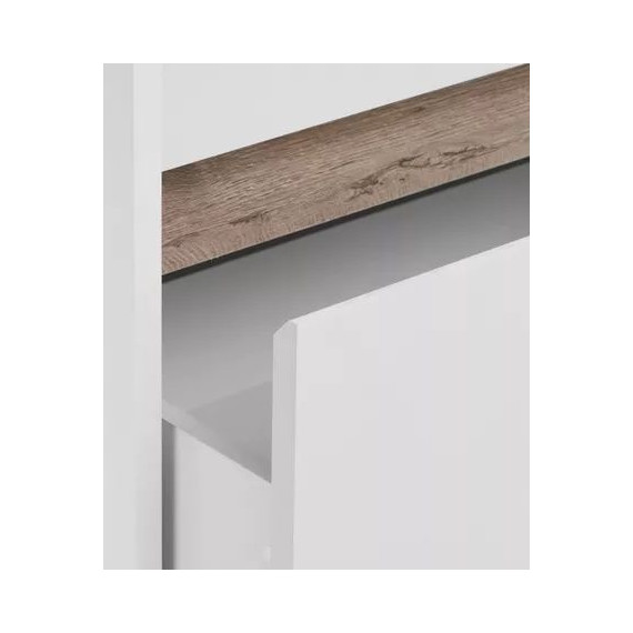 Тумба подвесная с раковиной Акватон Марти 55 см 1A263201MY010, белый глянцевый/дуб эндгрейн - фото 6