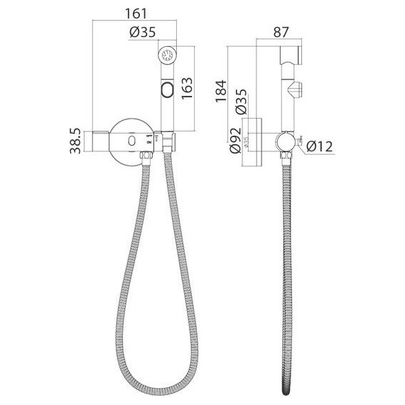 Набор для гигиенического душа Iddis Axes AXESBR0i08 - фото 4