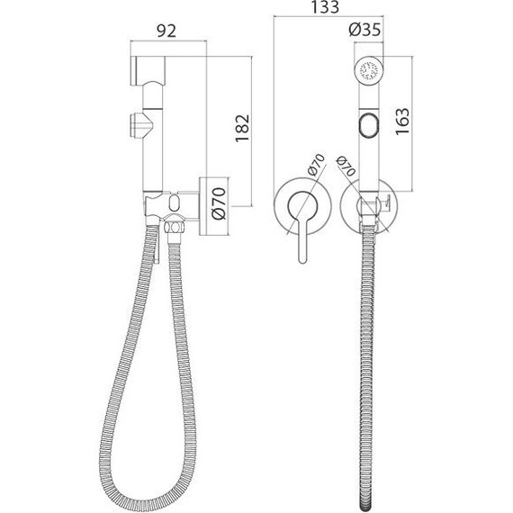 Набор для гигиенического душа Iddis Axes AXESBR2i08 - фото 4