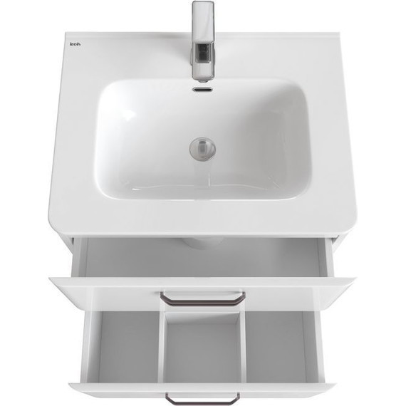 Тумба напольная с раковиной Iddis Brick 60 см BRI60WFi95K, белый глянец - фото 4