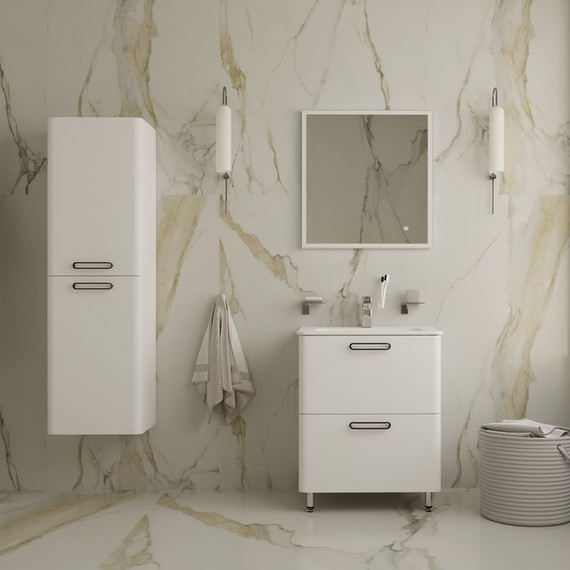 Тумба напольная с раковиной Iddis Brick 60 см BRI60WFi95K, белый глянец - фото 7