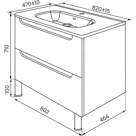 Тумба напольная с раковиной Iddis Edifice 80 см EDI80WFi95K, белый глянец - фото 14
