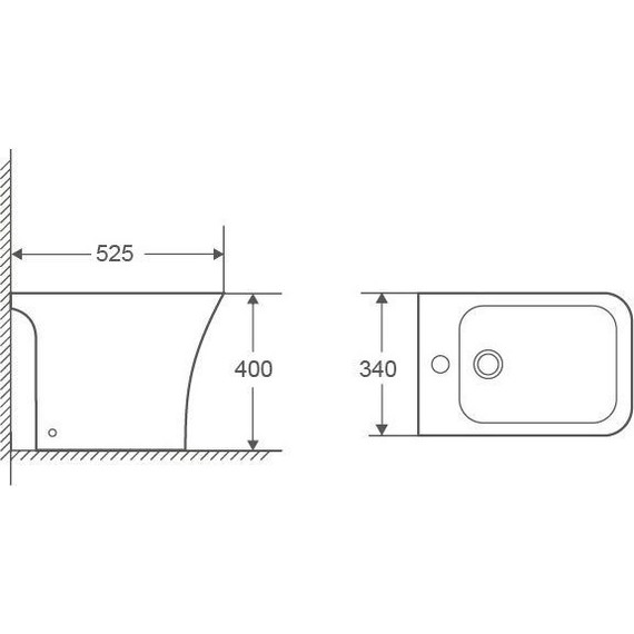 Биде напольное Azario Fretta Square AZ-1215C - фото 3