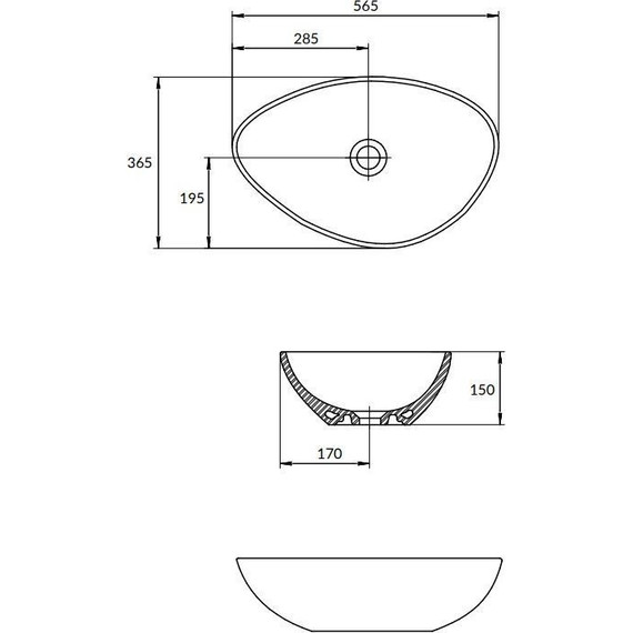 Раковина-чаша Cersanit Moduo Leaf 55 см 63571 - фото 5