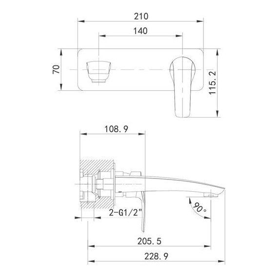 Смеситель для раковины настенный Iddis Ray RAYWT00i65, белый матовый - фото 3
