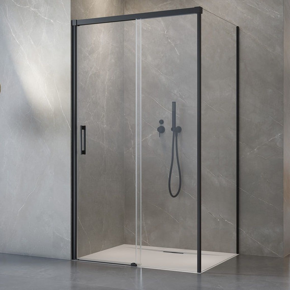 Душевое ограждение Radaway Idea Black KDS 110x75 см L, черный/прозрачное - фото 