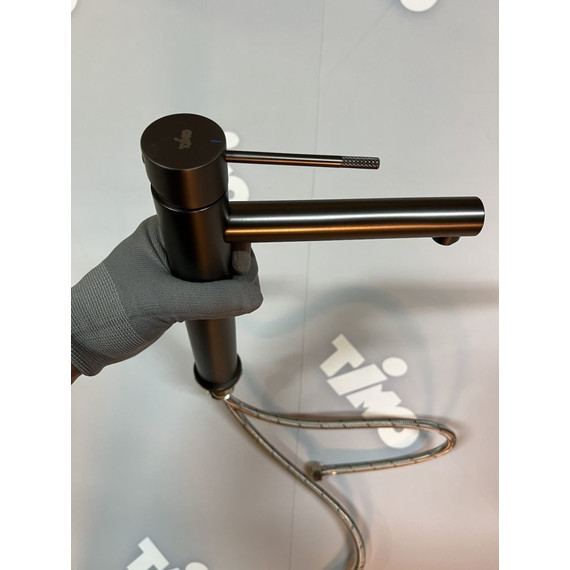 Смеситель для раковины высокий Timo Saona 2311/18F, черное золото - фото 5