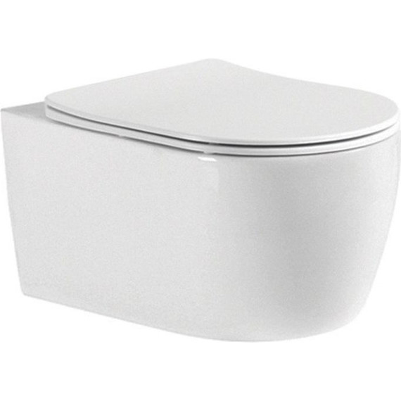 Унитаз подвесной Aquanet Smart W Rimless 276395 с тонкой крышкой микролифт - фото 