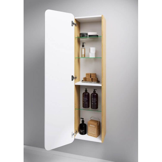 Пенал подвесной Aqwella Basic 35 см BAS0535DZ, универсальный, дуб золотой/белый - фото 5