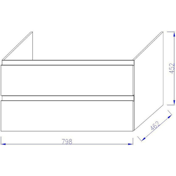 Тумба подвесная с раковиной Jacob Delafon Madeleine 80 см EB2053-J54, серый матовый - фото 5